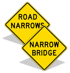 Narrow Road Signs