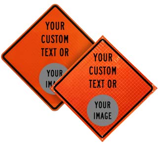 Custom Orange Diamond Traffic Sign