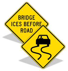 Pavement Condition Warning Signs