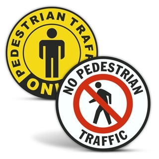 Pedestrian Floor Signs