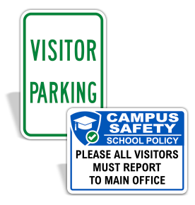 School Visitor Signs