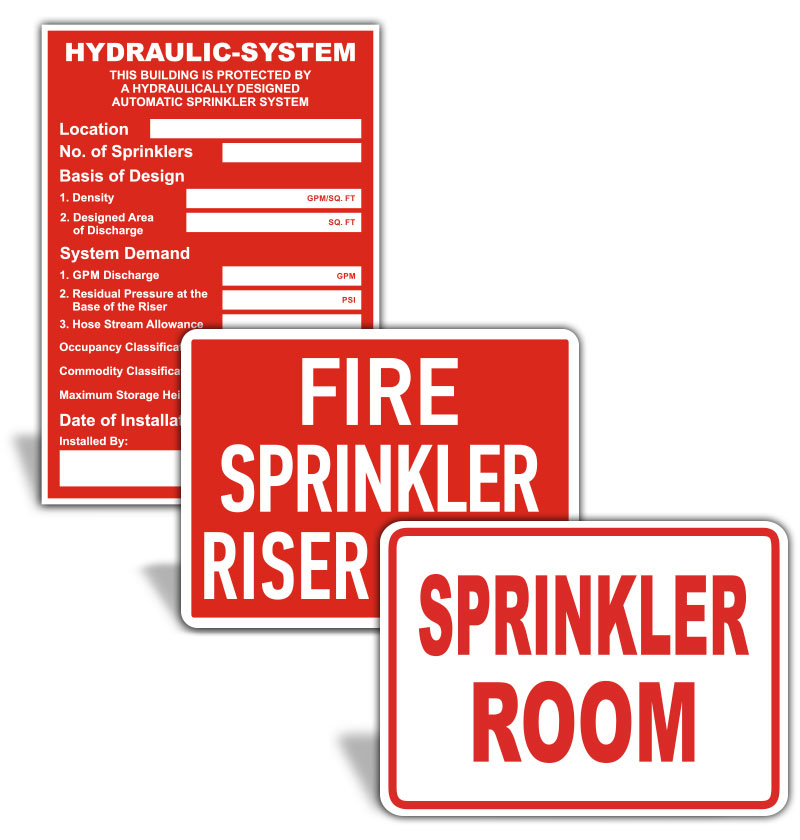 Sprinkler System Signs