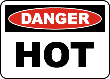 Danger Hot Label