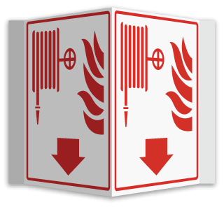Fire Hose 3-Way Sign