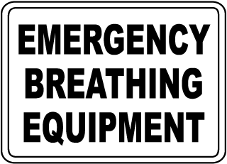 Emergency Breathing Equipment Sign