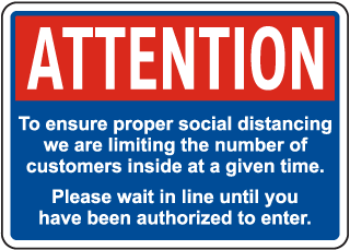 Ensure Proper Social Distancing Sign