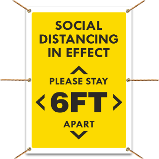 Social Distancing in Effect Banner