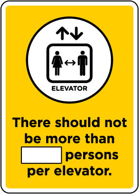 Elevator Number of Persons Sign
