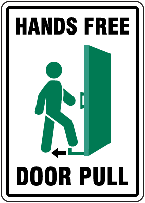 Hands Free Door Pull Sign
