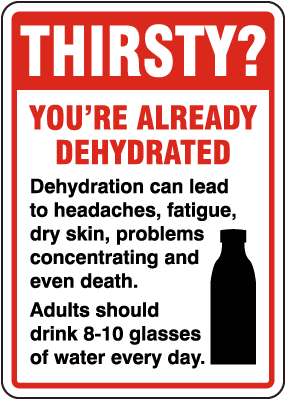 Dehydration Prevention Sign