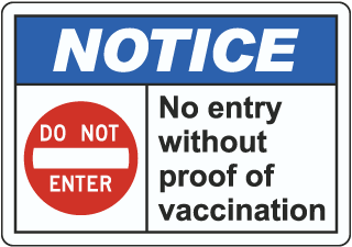 Notice No Entry Without Proof of Vaccination Sign