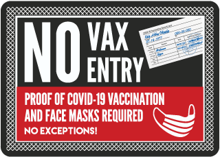 No Vax No Entry Sign