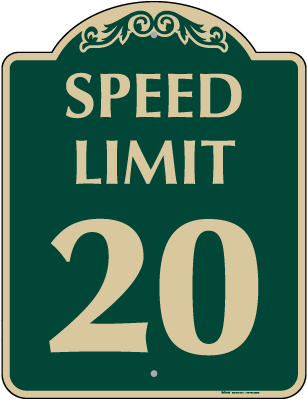 Speed Limit 20 Sign