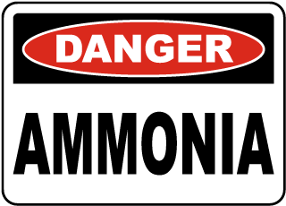 Danger Ammonia Sign