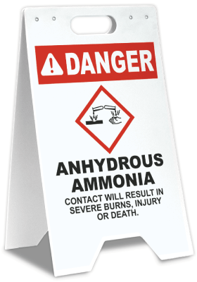 Danger Anhydrous Ammonia Floor Stand