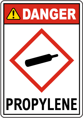 Danger Propylene GHS Sign