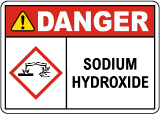 Danger Sodium Hydroxide Sign