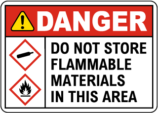Do Not Store Flammable Materials Sign