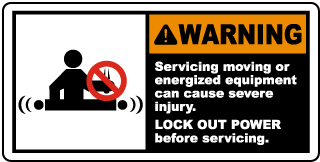 Lock Out Before Servicing Label