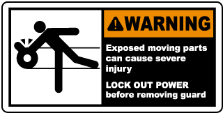 Hazardous Voltage Lock Out Label