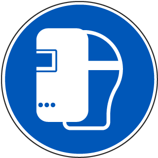 Wear A Welding Mask Label