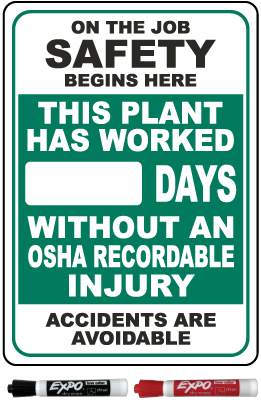 On The Job Safety Begins Here Scoreboard