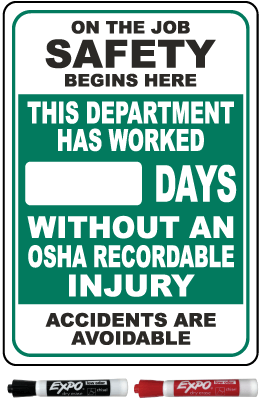 On The Job Safety Begins Here Scoreboard