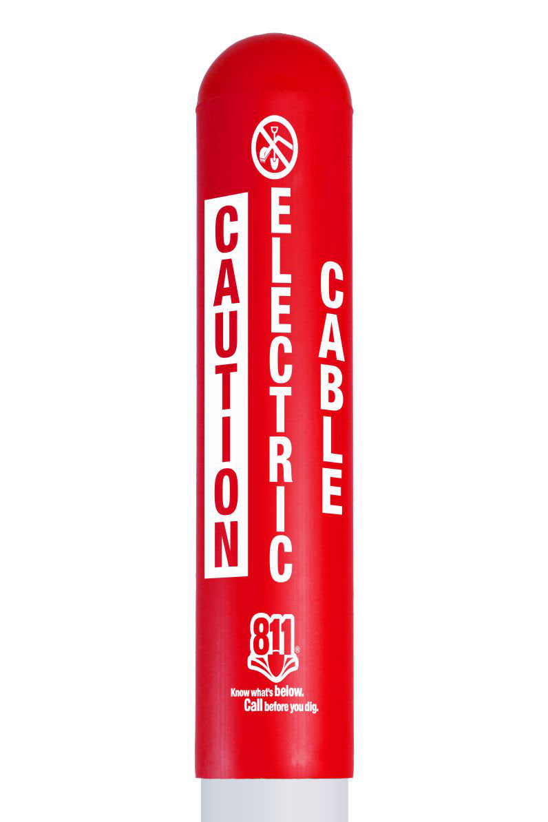 Caution Electric Cable Bullet Marker