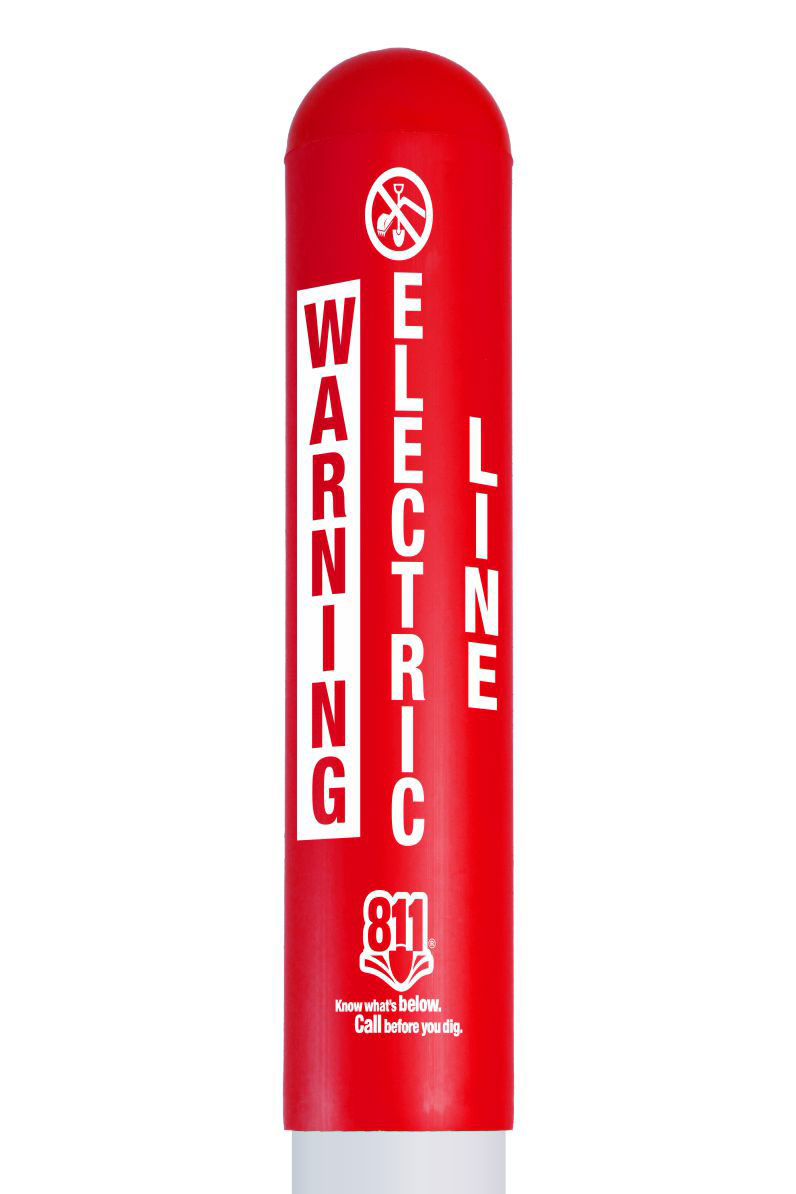 Warning Electric Line Bullet Marker