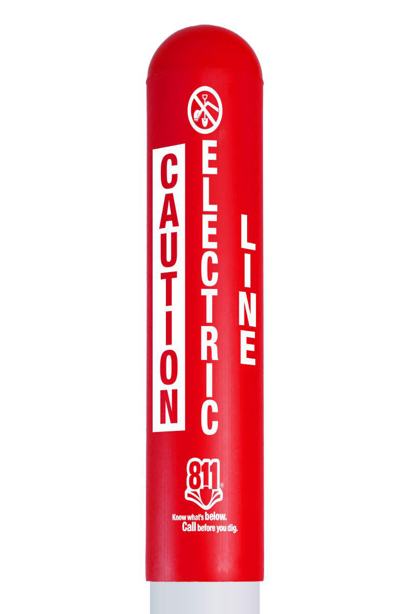 Caution Electric Line Bullet Marker