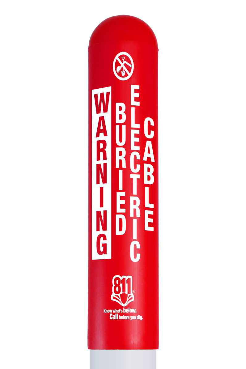 Warning Buried Electric Cable Bullet Marker