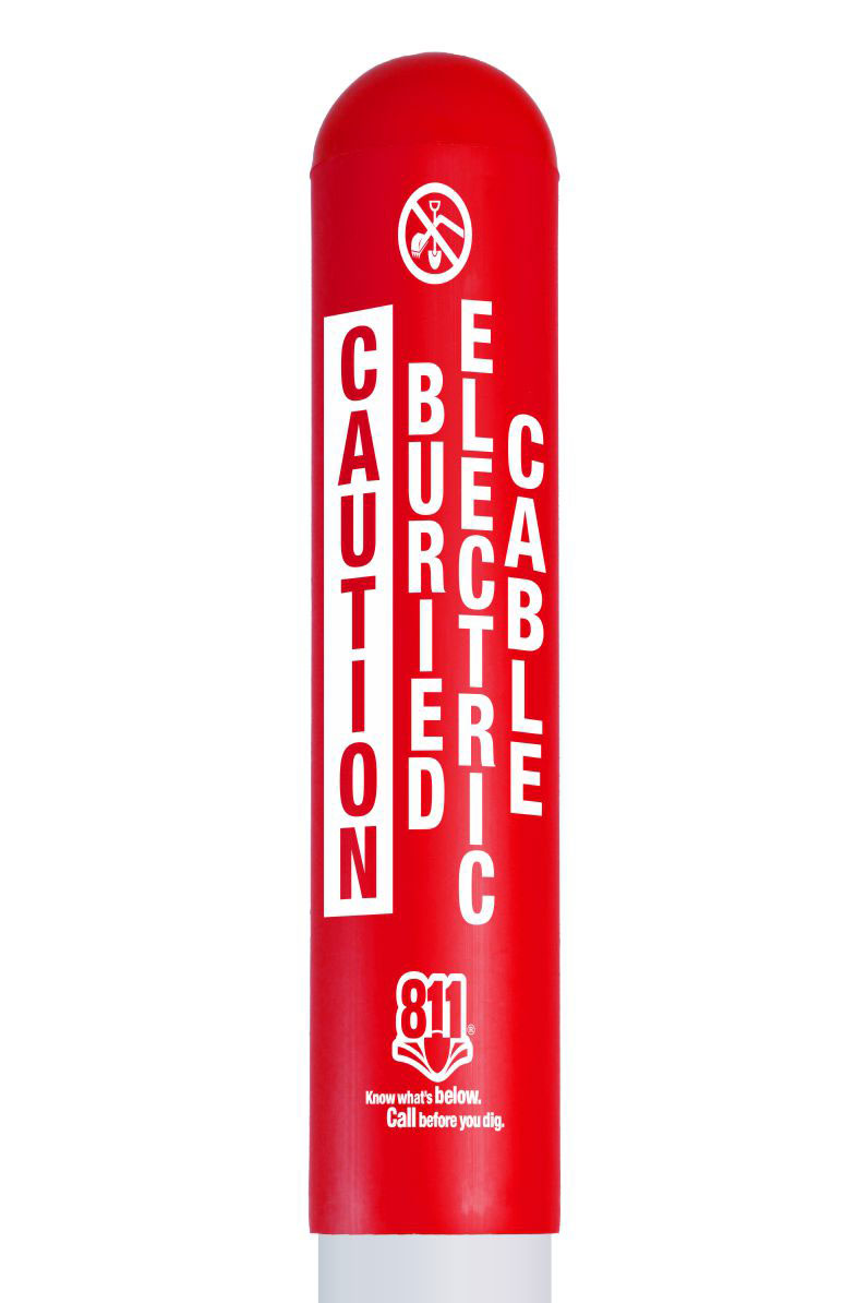 Caution Buried Electric Cable Bullet Marker