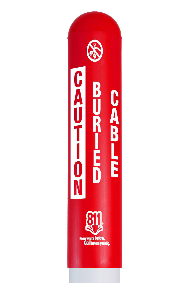 Caution Buried Cable Bullet Marker
