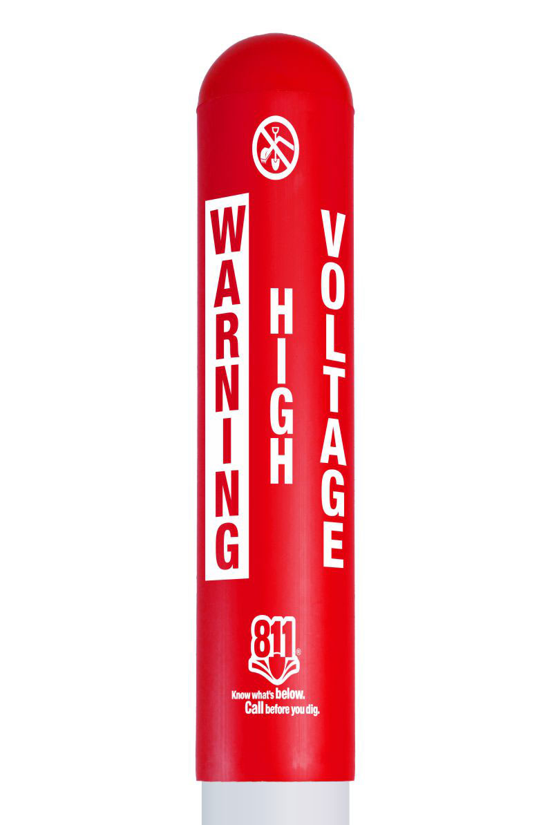 Warning High Voltage Bullet Marker