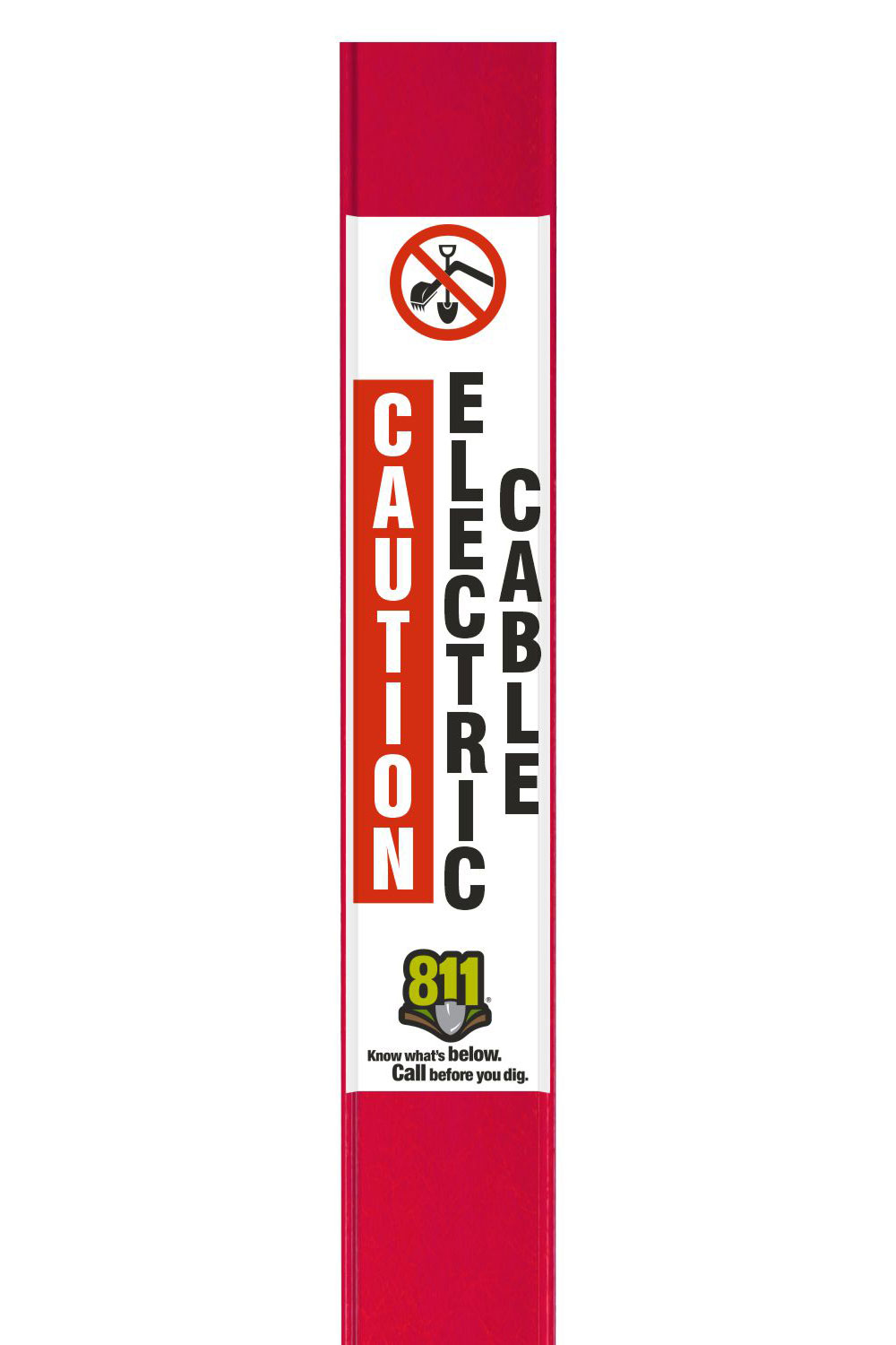 Caution Electric Cable Flat Marker