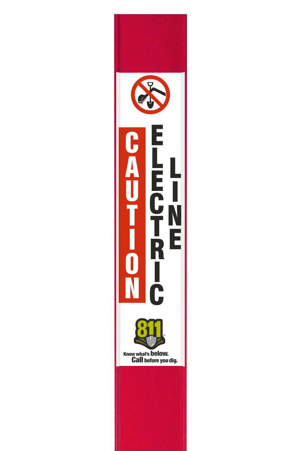 Caution Electric Line Flat Marker