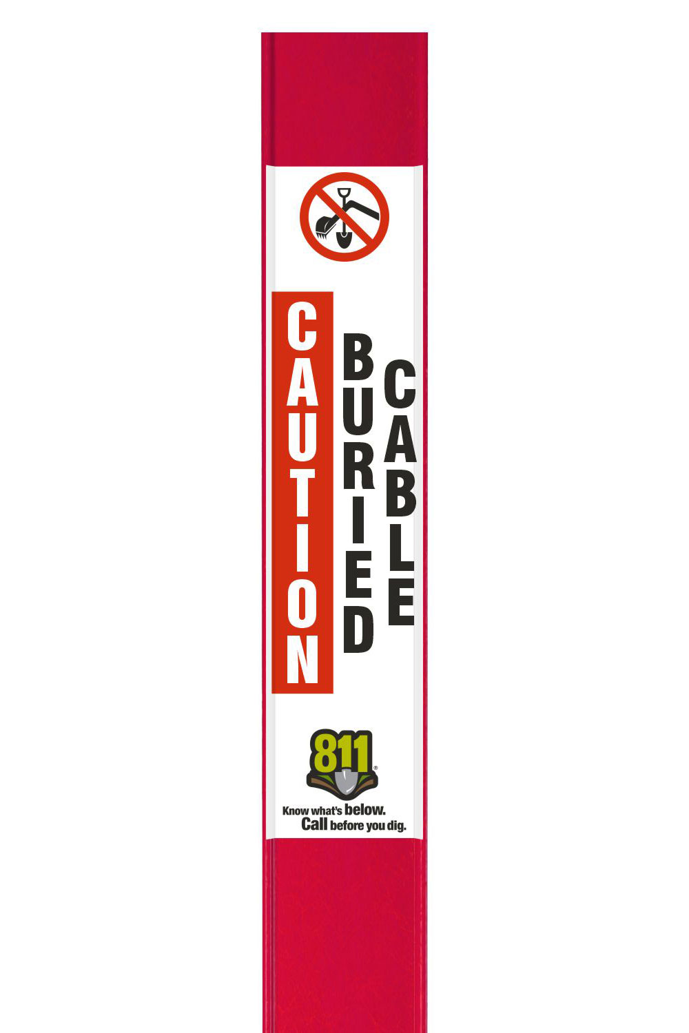 Caution Buried Cable Flat Marker