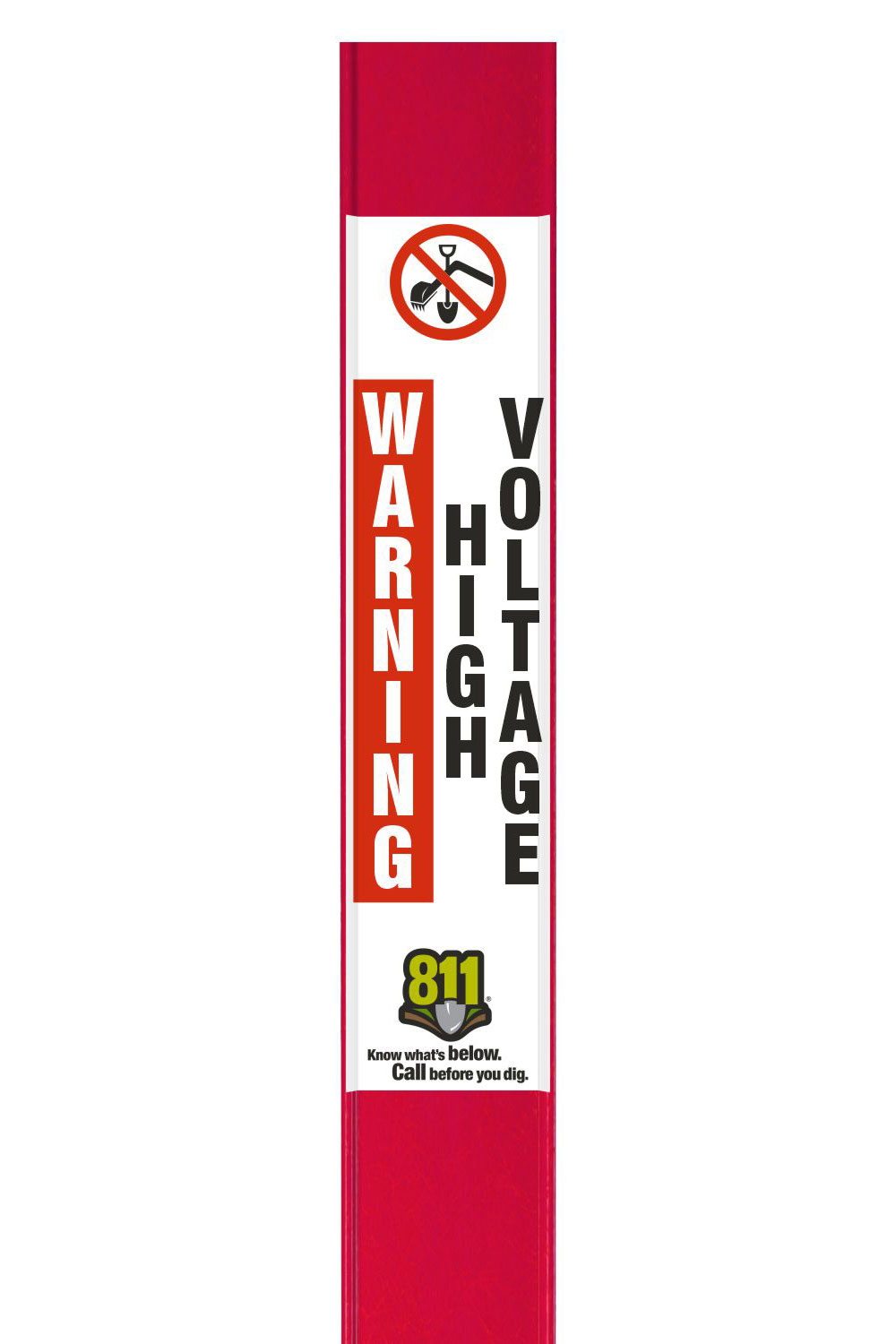 Warning High Voltage Flat Marker