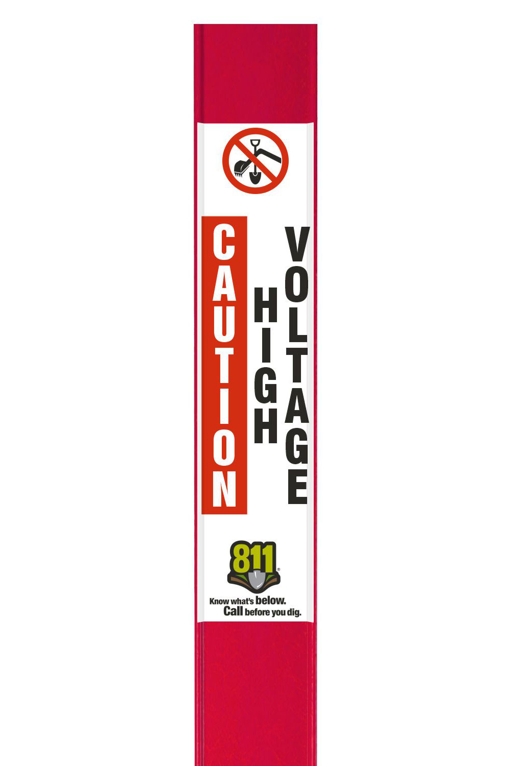 Caution High Voltage Flat Marker
