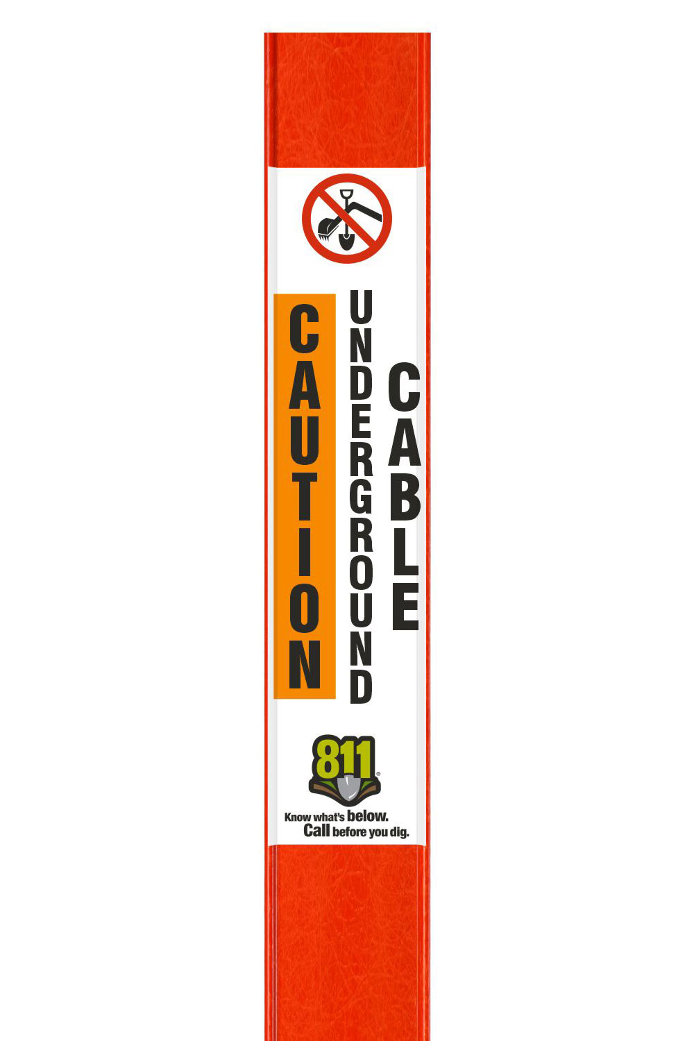 Caution Underground Cable Flat Marker