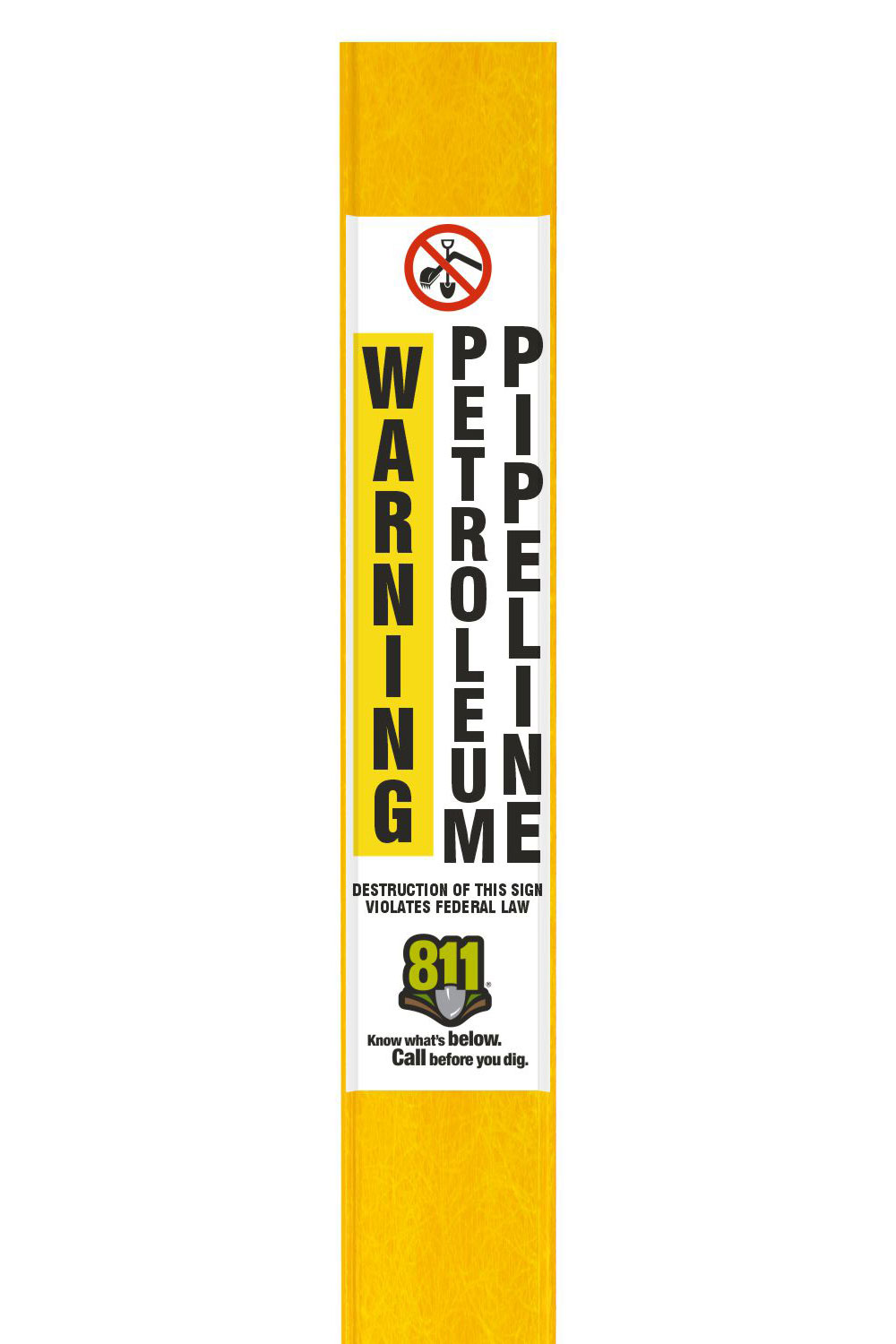 Warning Petroleum Pipeline Flat Marker