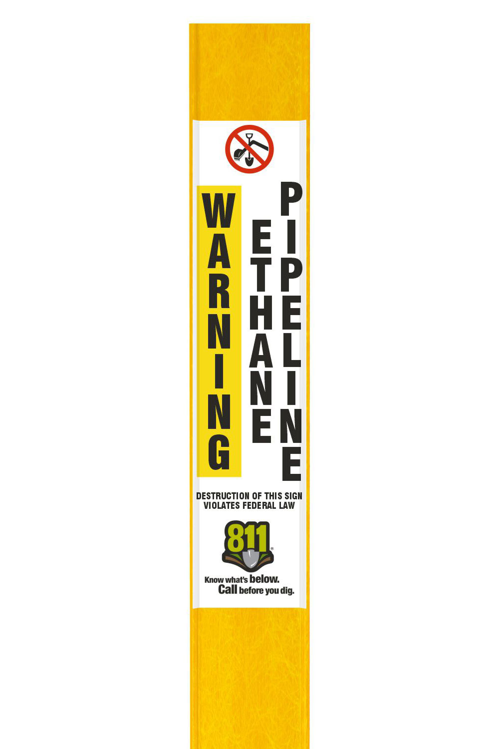 Warning Ethane Pipeline Flat Marker