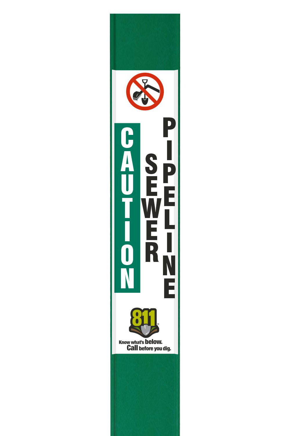 Caution Sewer Pipeline Flat Marker
