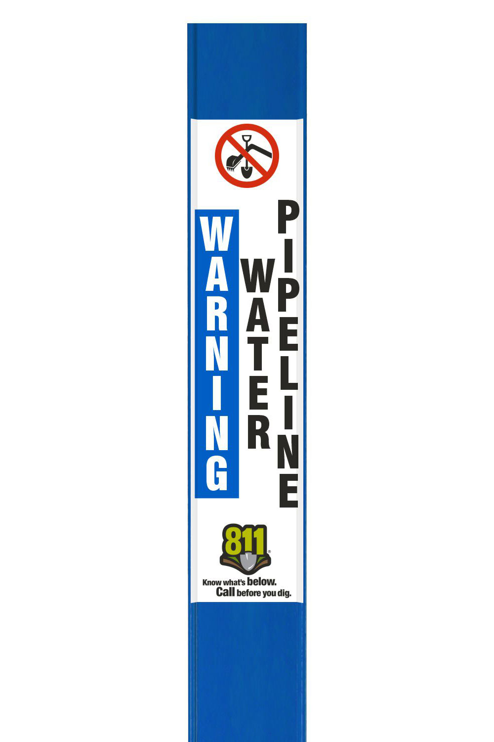 Warning Water Pipeline Flat Marker