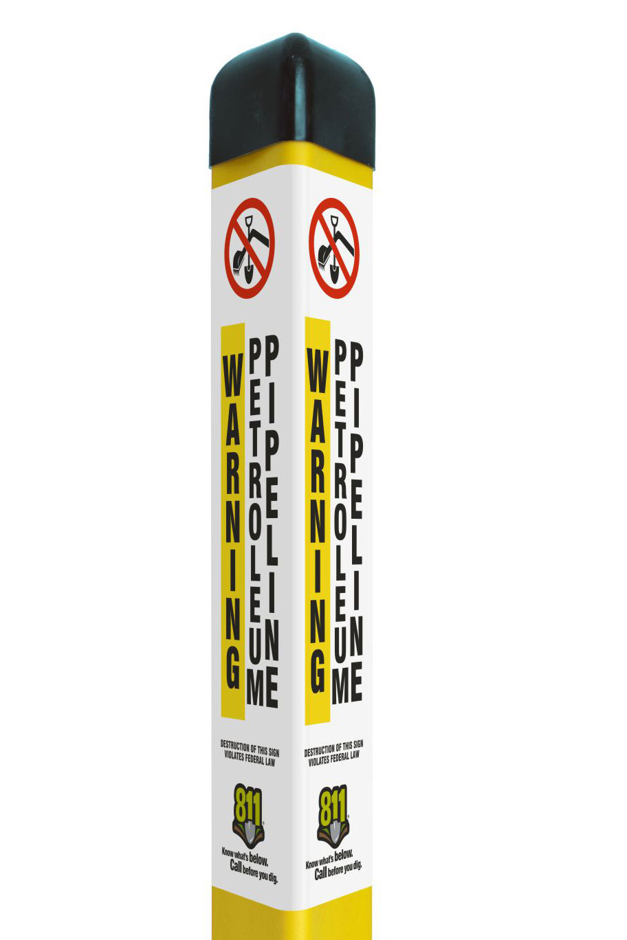 Warning Petroleum Pipeline Triangular Marker