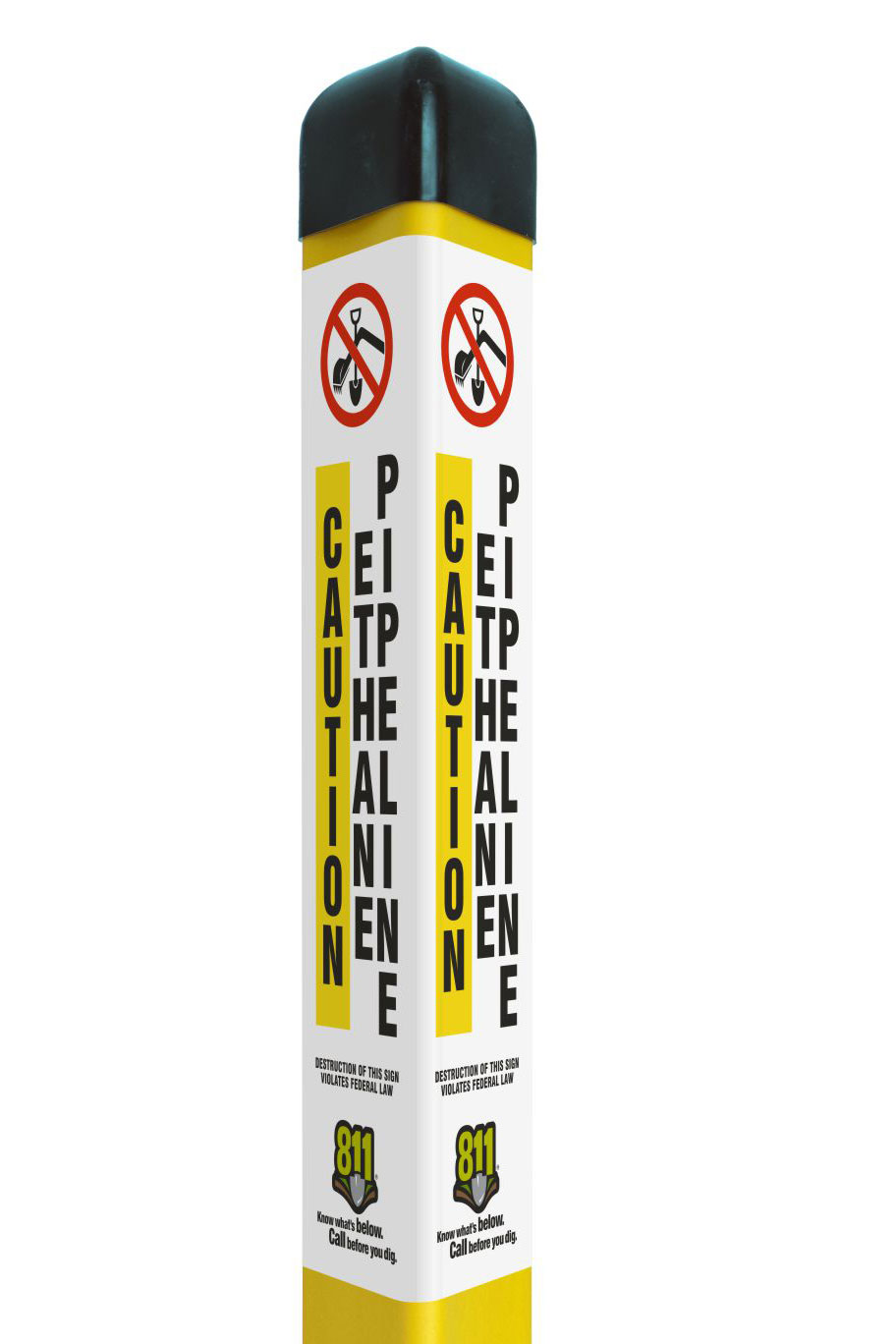 Caution Ethane Pipeline Triangular Marker