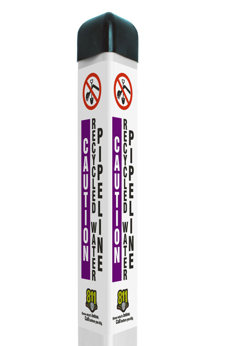 Caution Recycled Water Pipeline Triangular Marker