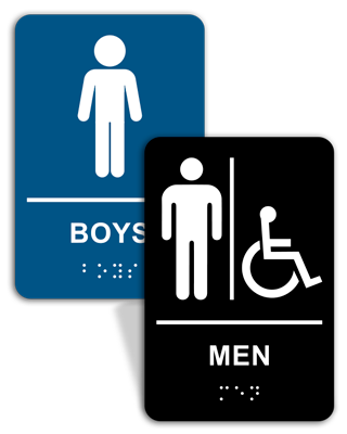 Men Bathroom Signs
