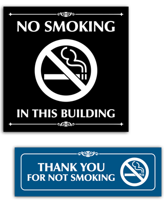 No Smoking Door Signs