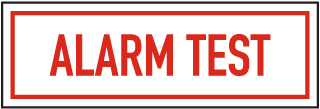 Alarm Test Sign